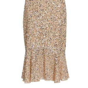 Mac Duggal Gold Sequin Skirt